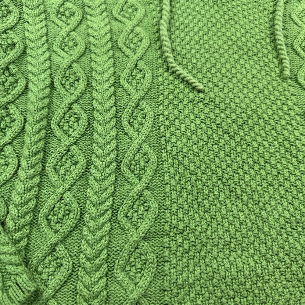 Polo by Ralph Lauren Vibrant Green Cable Knit V-Neck Sweater - Picture 6 of 6
